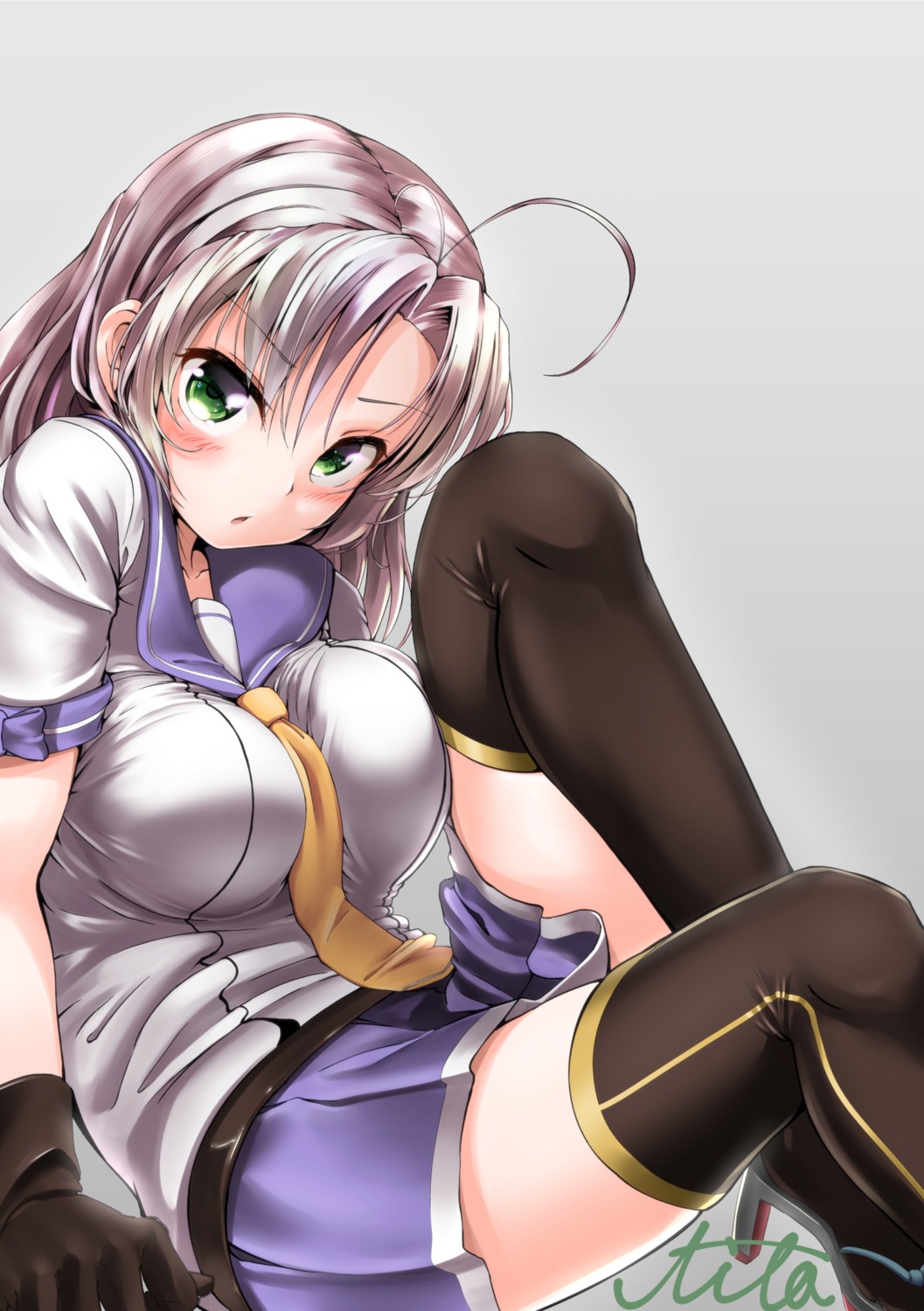 heels kantai_collection kinugasa_(kancolle) seifuku thighhighs tita