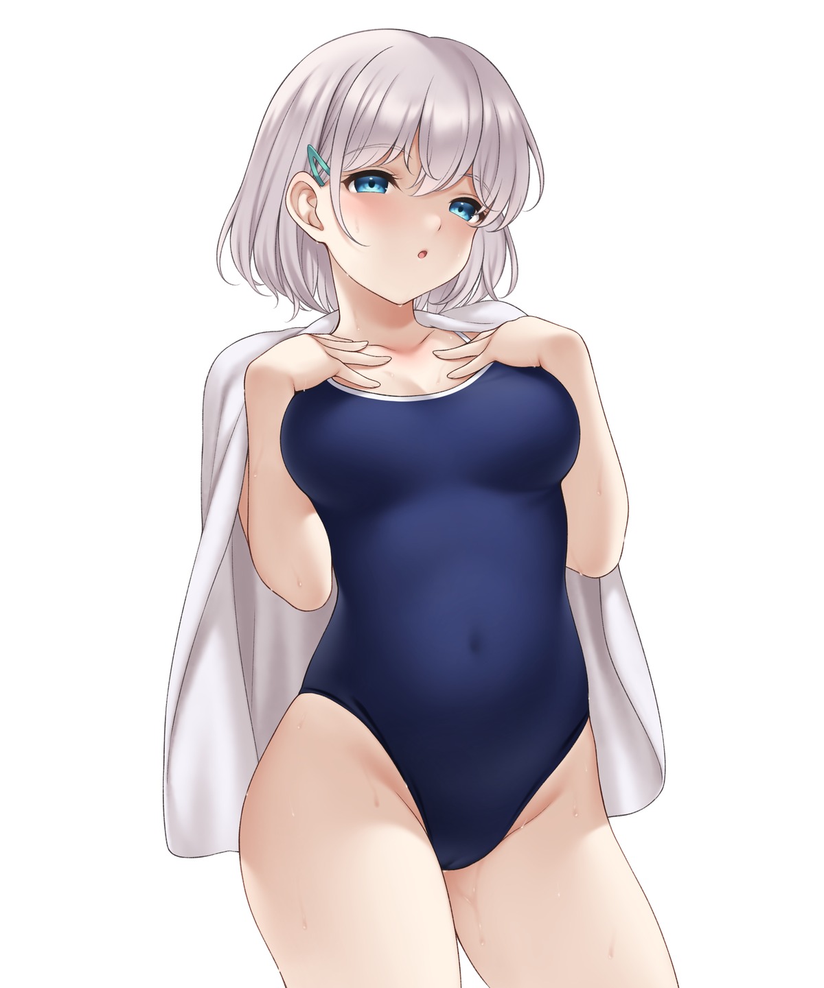 cameltoe ren_san school_swimsuit swimsuits towel