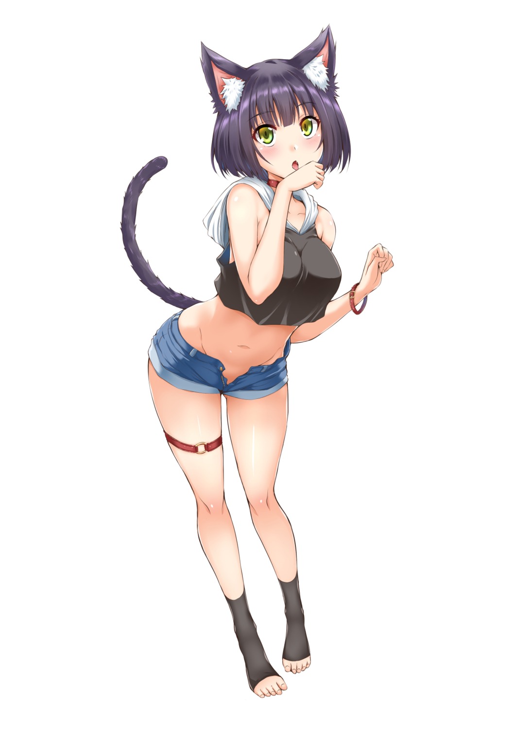 animal_ears garter nekomimi tagme tail