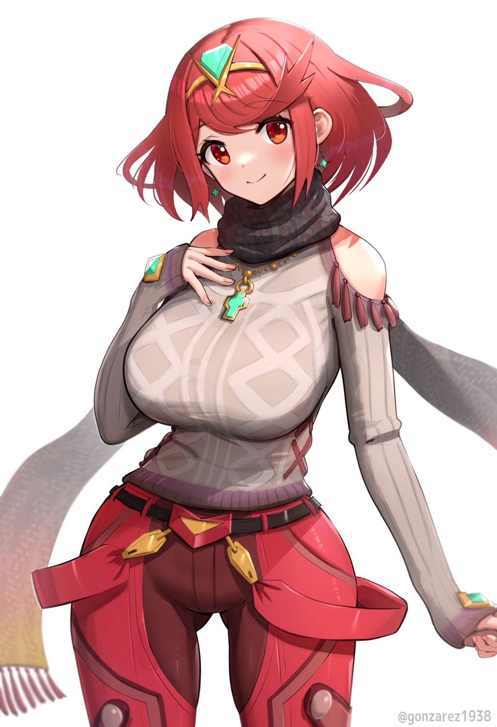 gonzarez homura_(xenoblade_2) sweater xenoblade xenoblade_chronicles_2