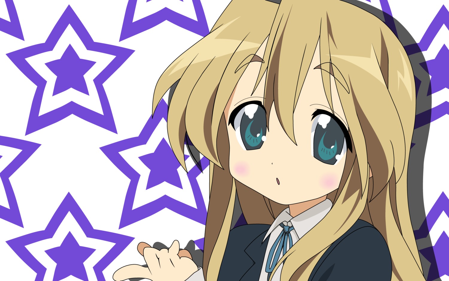 k-on! kotobuki_tsumugi lucky_star parody seifuku vector_trace wallpaper