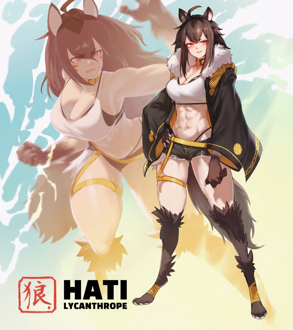 animal_ears bra cleavage garter jin_rou pantsu tail