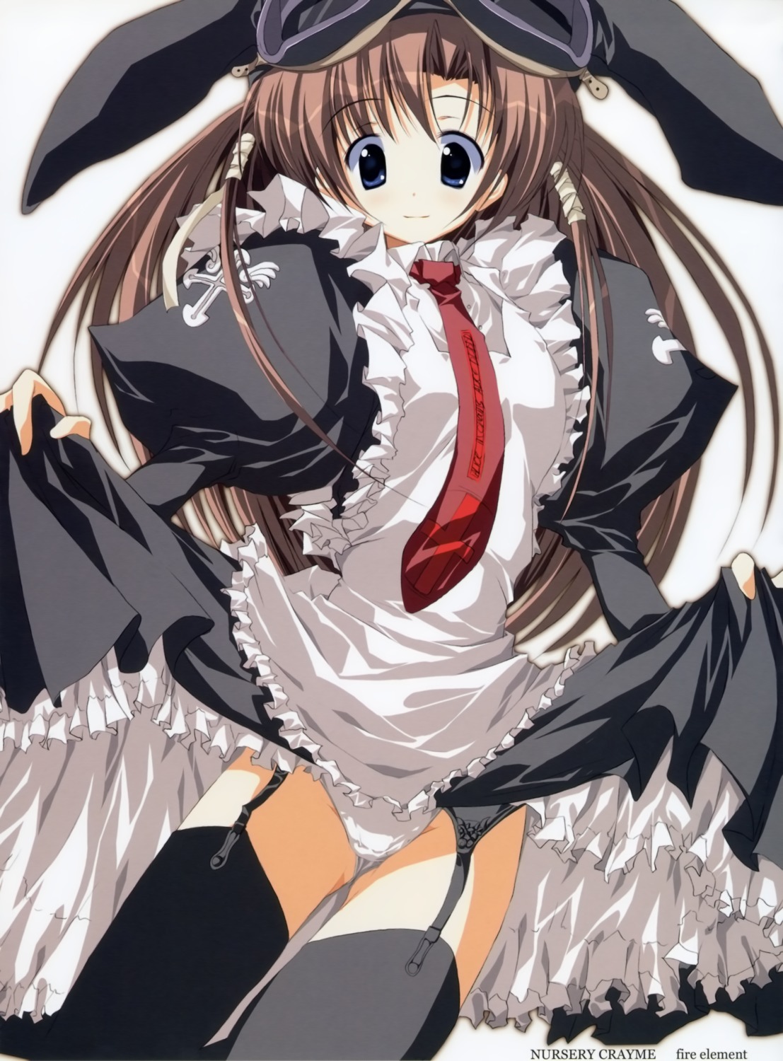 maid moekan pantsu sca-ji skirt_lift stockings thighhighs