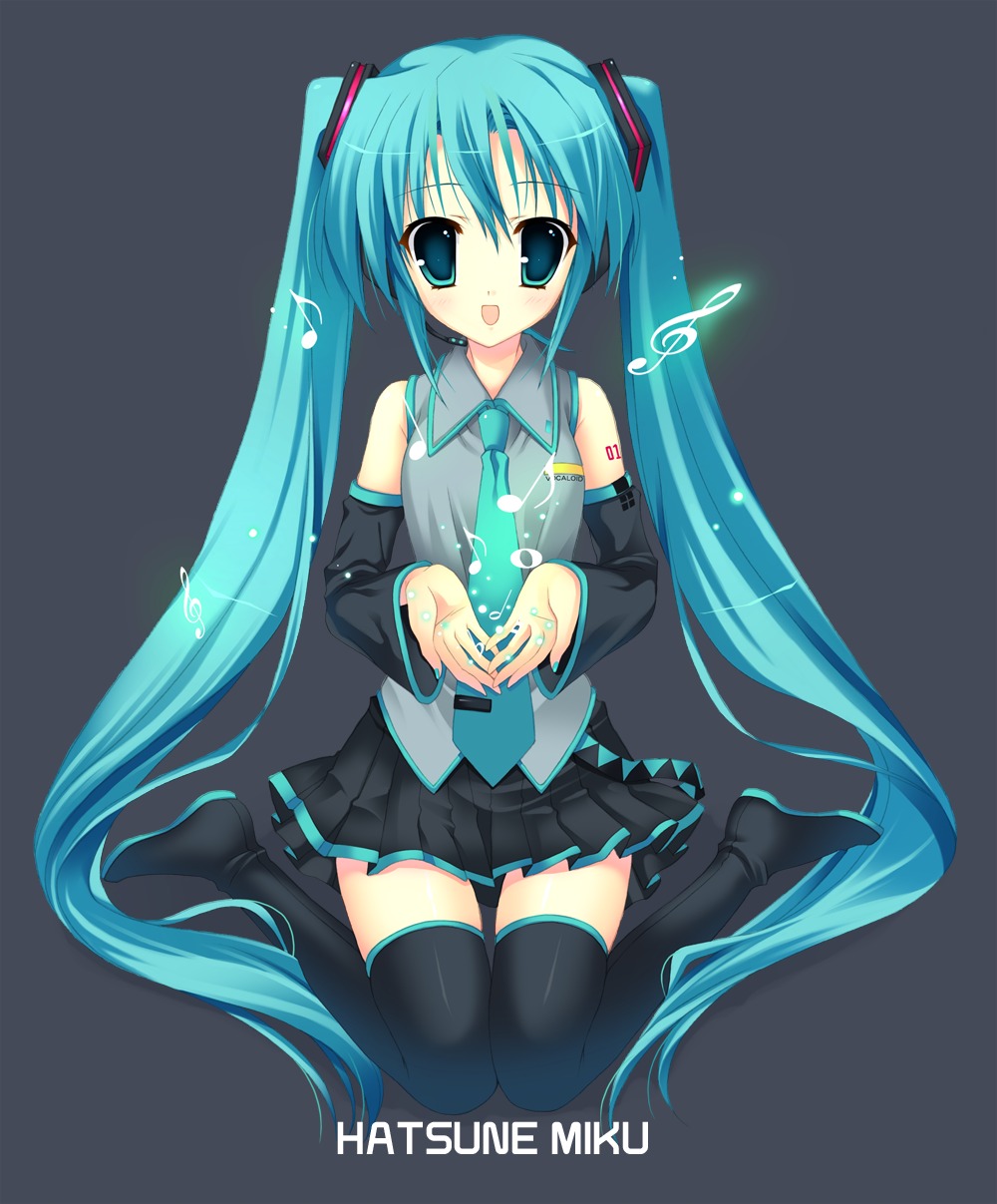 hatsune_miku indico_lite mitha thighhighs vocaloid