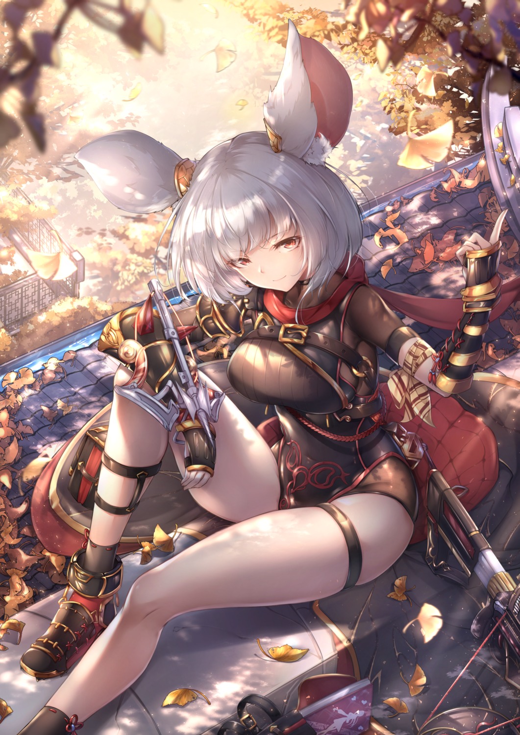 animal_ears armor garter gun yue_ying_jin_feng