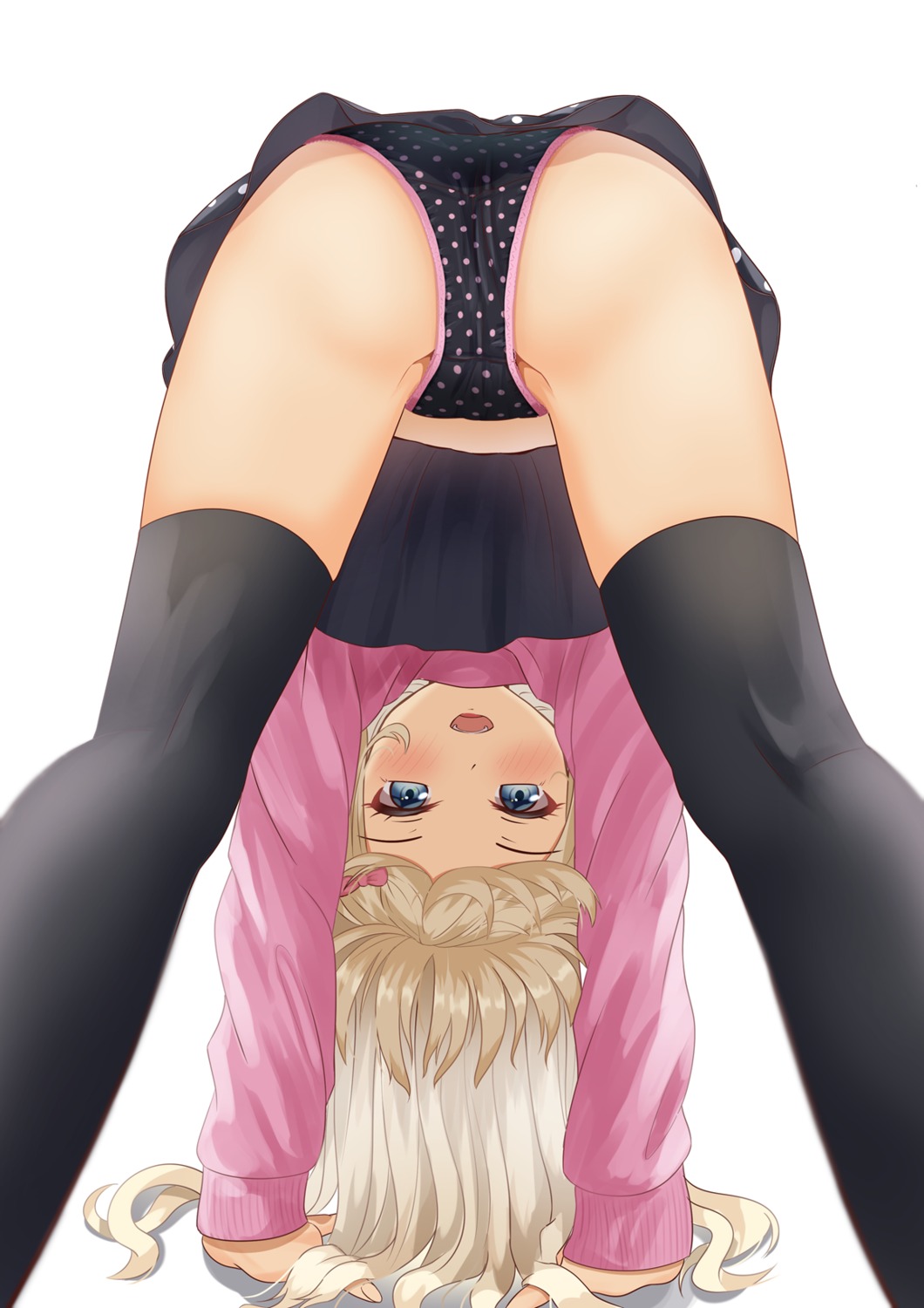 ass grecale_(kancolle) kantai_collection loli pantsu skirt_lift sweater zuki