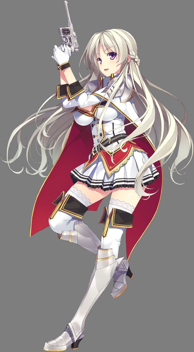 armor cleavage effordom_soft gun heels jyukishi_cutie_bullet reina_do_medeshis thighhighs transparent_png uniform yuuki_hagure