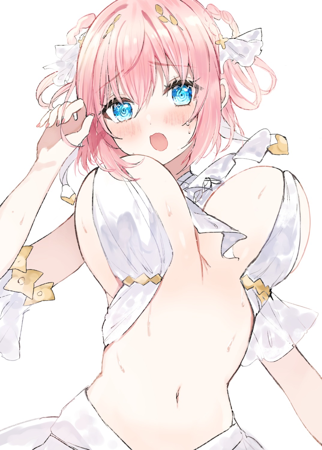 kusano_yui no_bra princess_connect princess_connect!_re:dive wardrobe_malfunction yupi