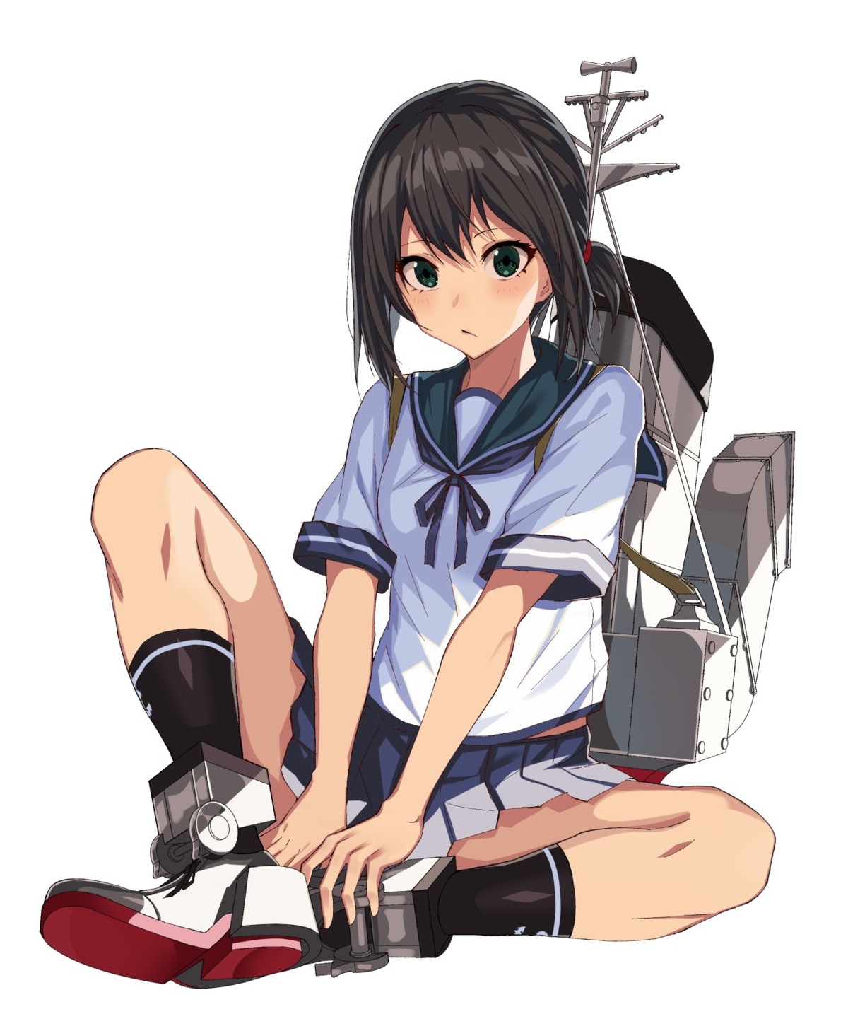 fubuki_(kancolle) heels kantai_collection oweee seifuku