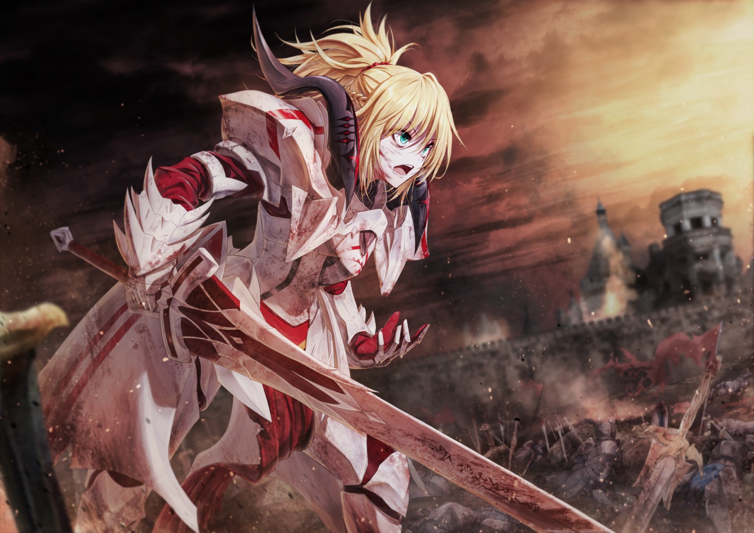 armor bae.c fate/apocrypha fate/grand_order fate/stay_night mordred_(fate) sword