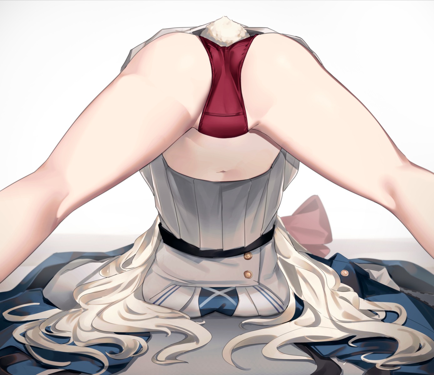 arknights ass pantsu rosa_(arknights) skirt_lift tail wakamepiza