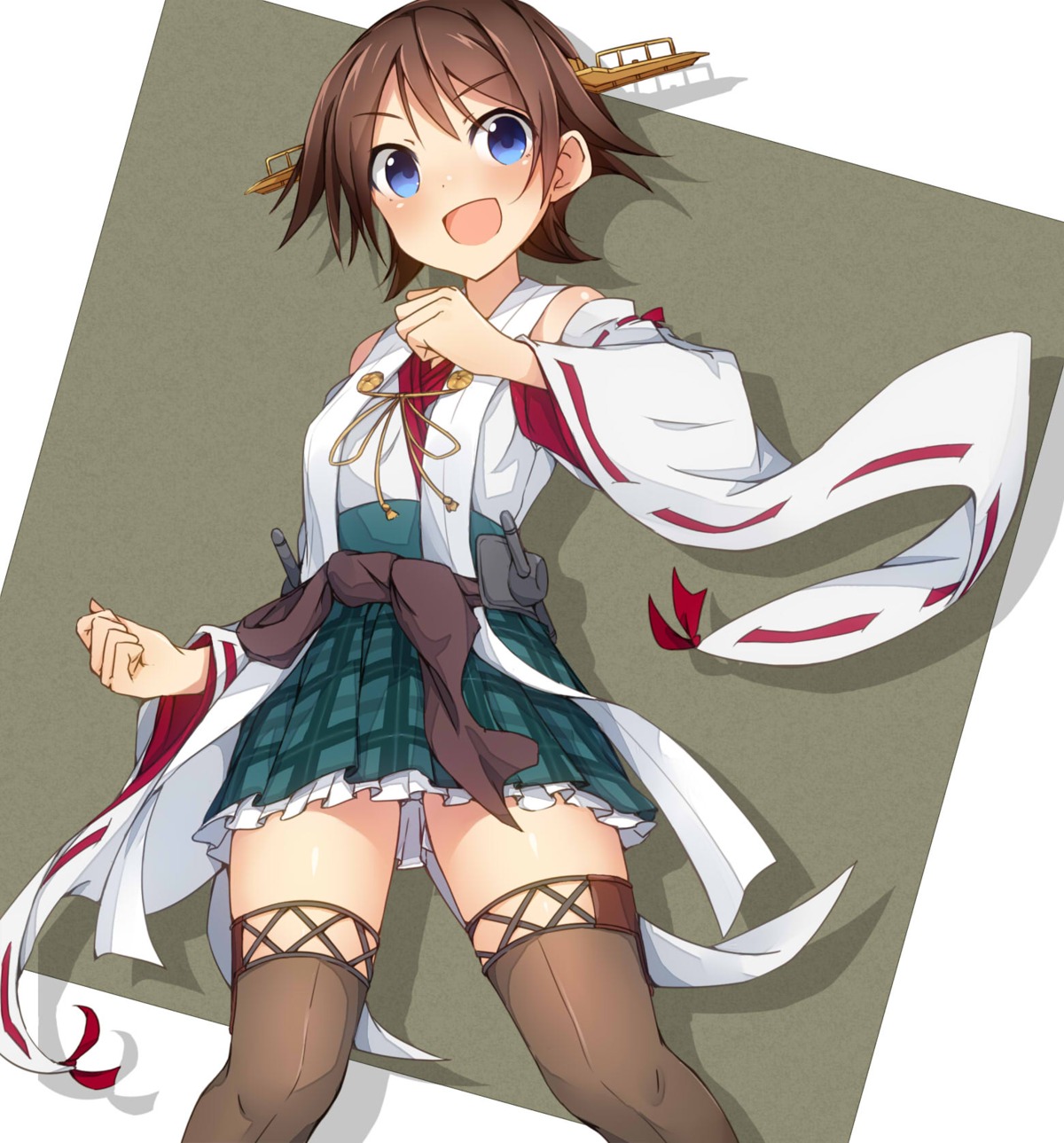 hiei_(kancolle) kantai_collection metindone thighhighs