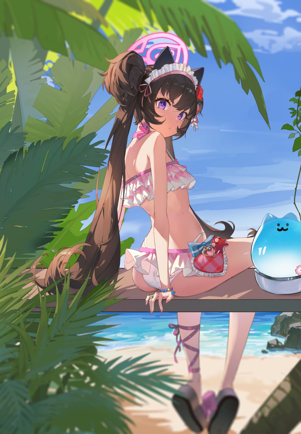 ass bikini blue_archive halo kawawa_shizuko loli swimsuits tagme