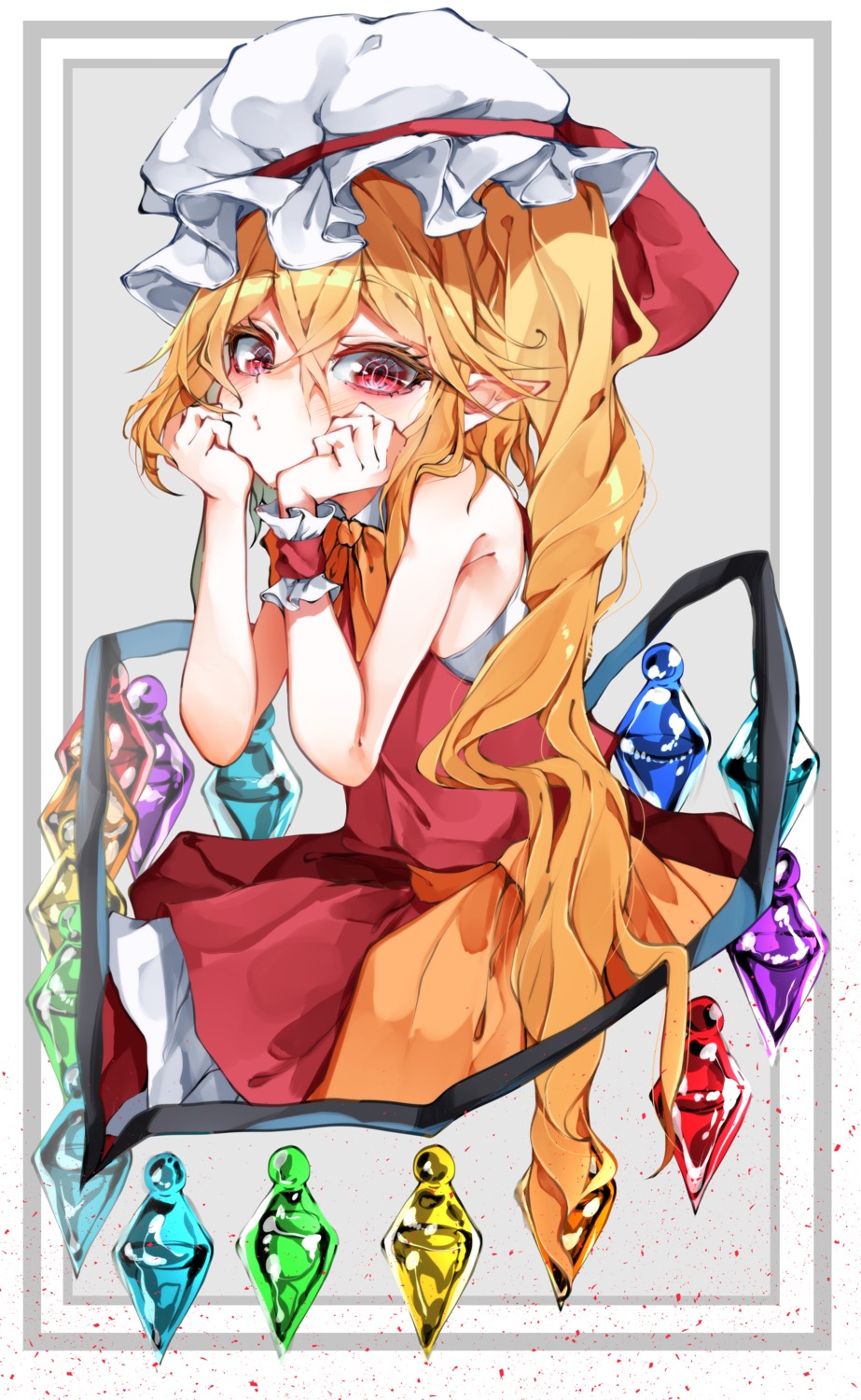 dress flandre_scarlet pointy_ears touhou tsune_(tune) wings