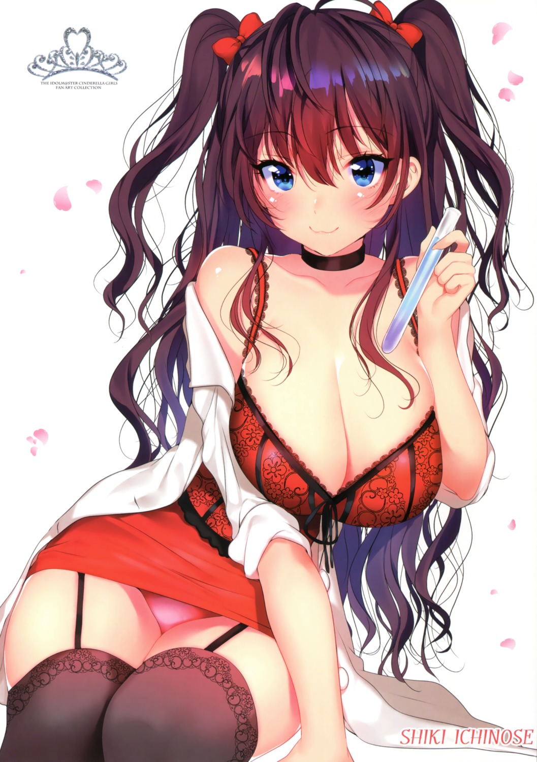 cleavage ichinose_shiki mataro matarou pantsu stockings the_idolm@ster the_idolm@ster_cinderella_girls thighhighs