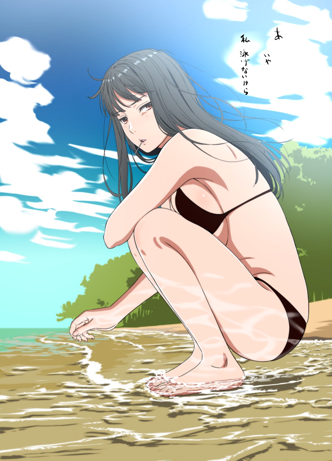 bikini feet kakitama swimsuits wet