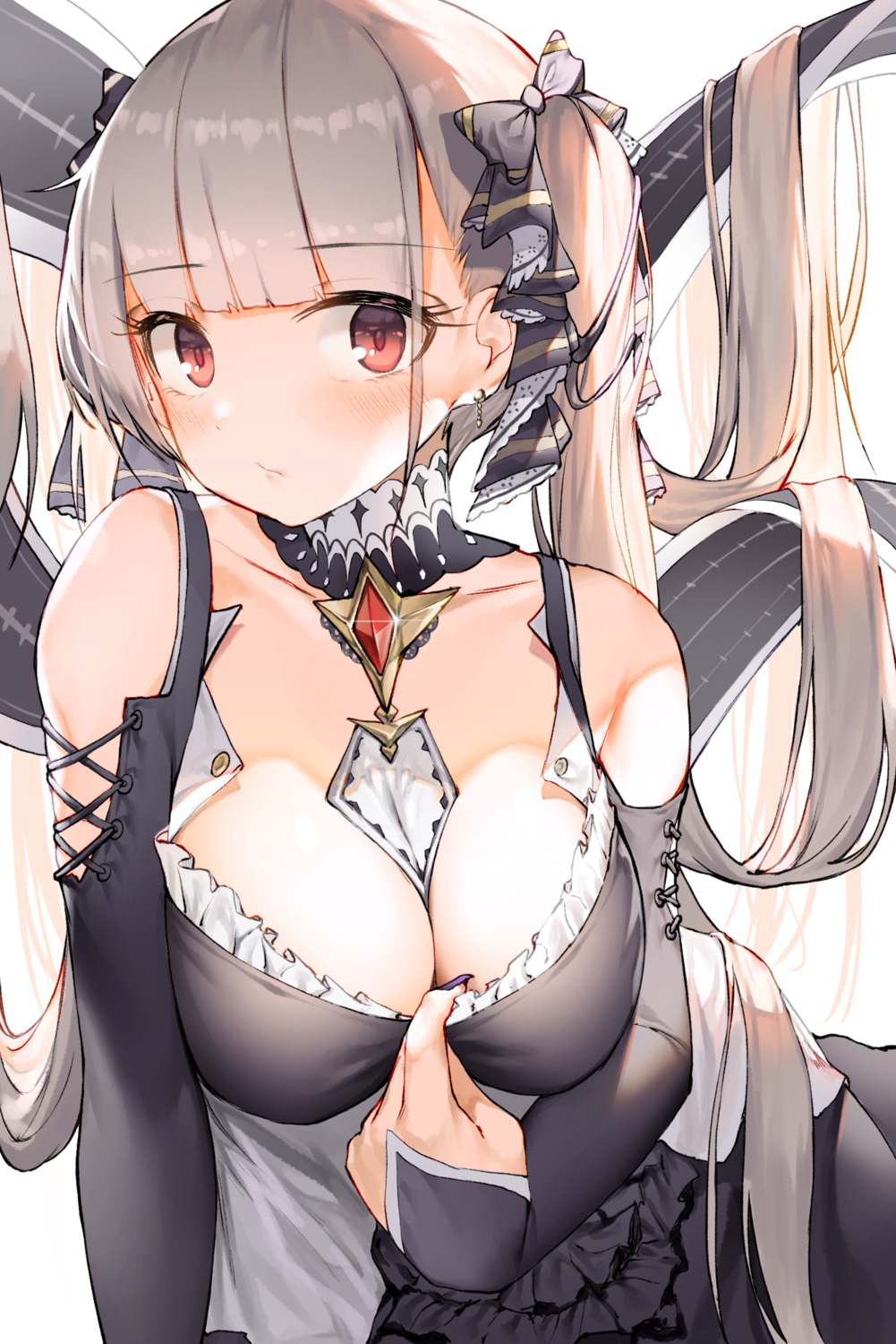 azur_lane breast_hold cleavage dduck_kong formidable_(azur_lane) gothic_lolita lolita_fashion