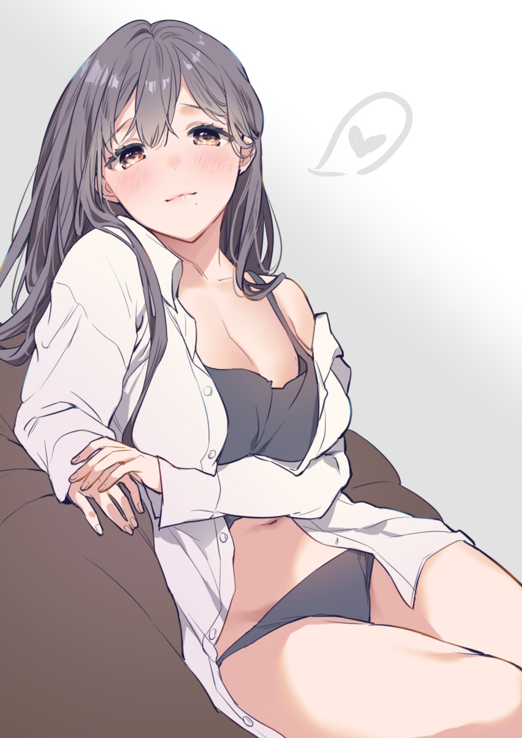 dress_shirt endyy lingerie no_bra open_shirt pantsu