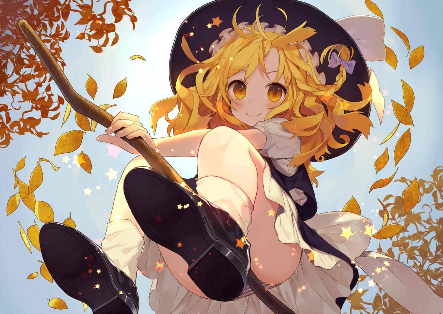 kirisame_marisa kitada_mo pantsu shimapan touhou witch