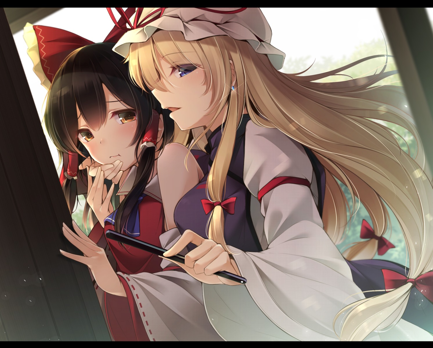 hakurei_reimu touhou toyosaki_shu yakumo_yukari yuri