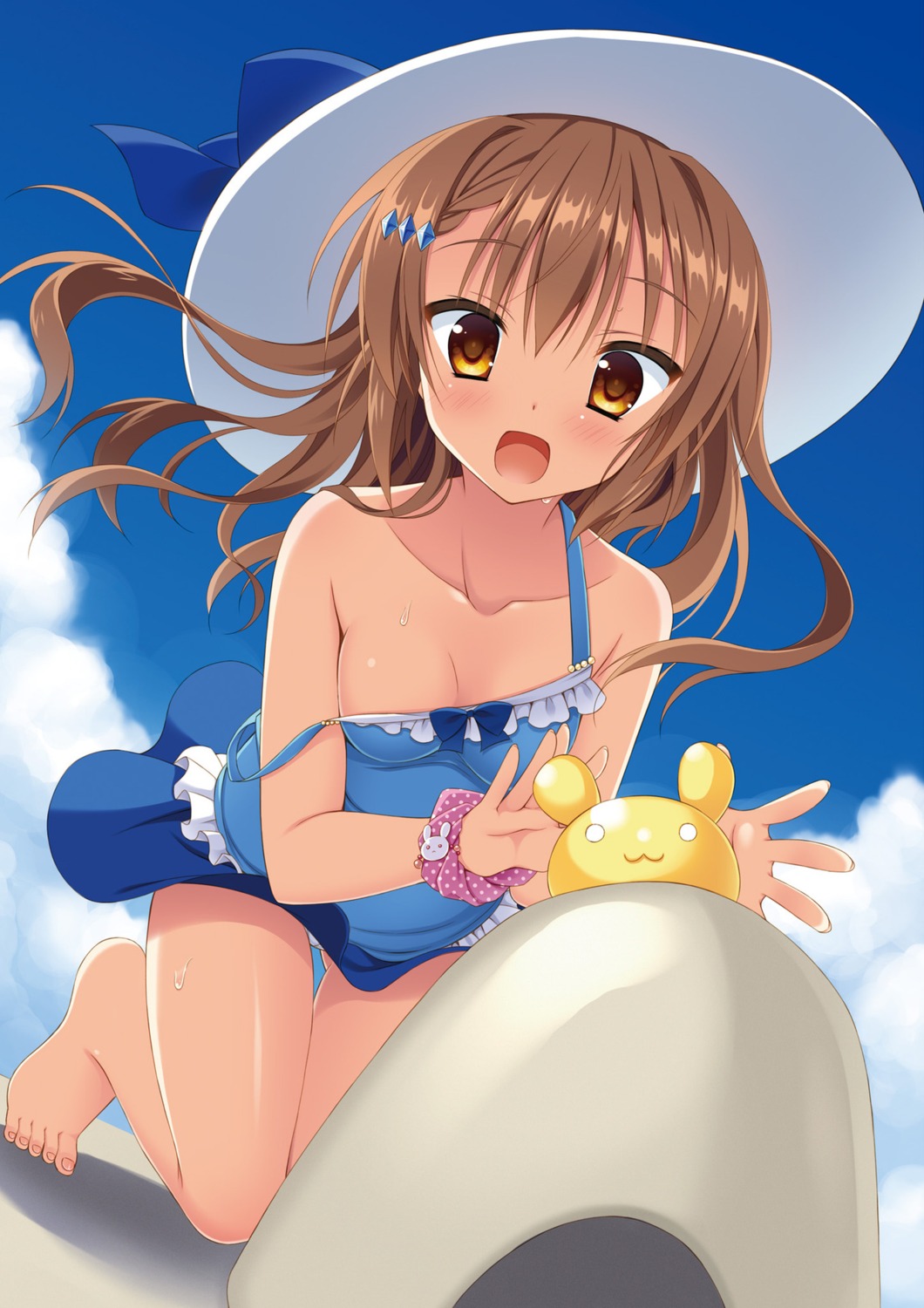 cameltoe cleavage digital_version hanasaki_nonoka hanasaki_work_spring hontani_kanae saga_planets swimsuits