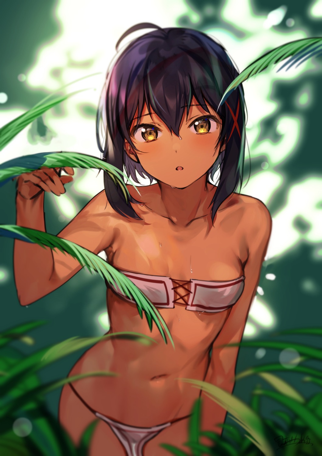 bikini cleavage konbu_wakame swimsuits