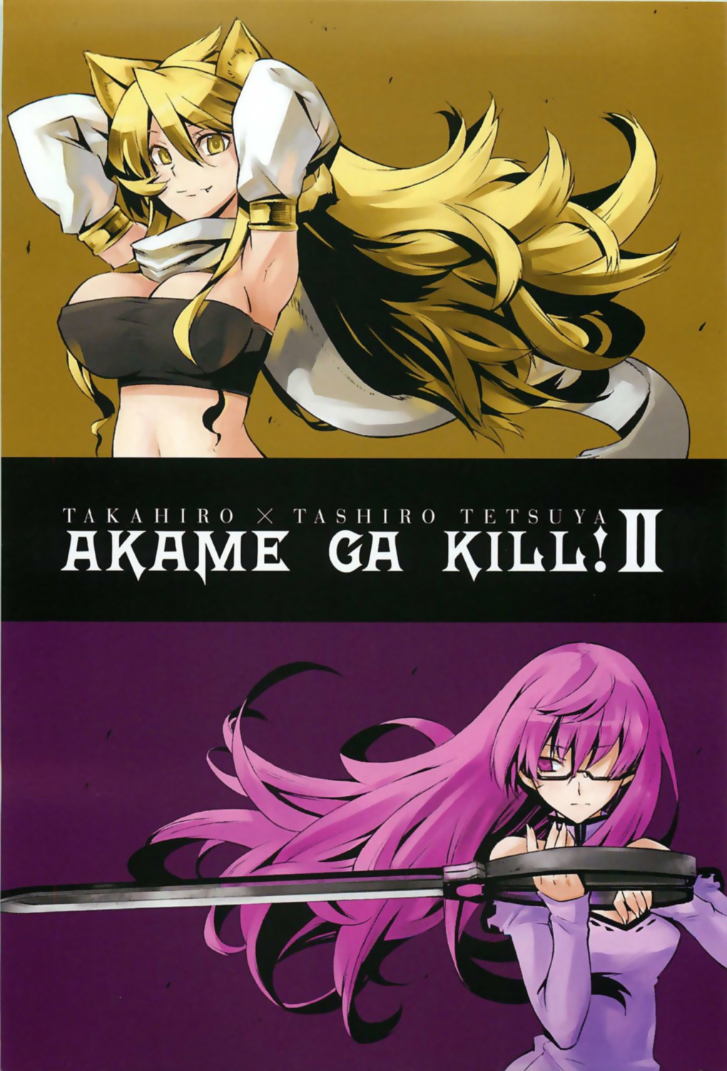 akame_ga_kill! animal_ears cleavage dress leone megane nekomimi sheele sword tashiro_tetsuya weapon