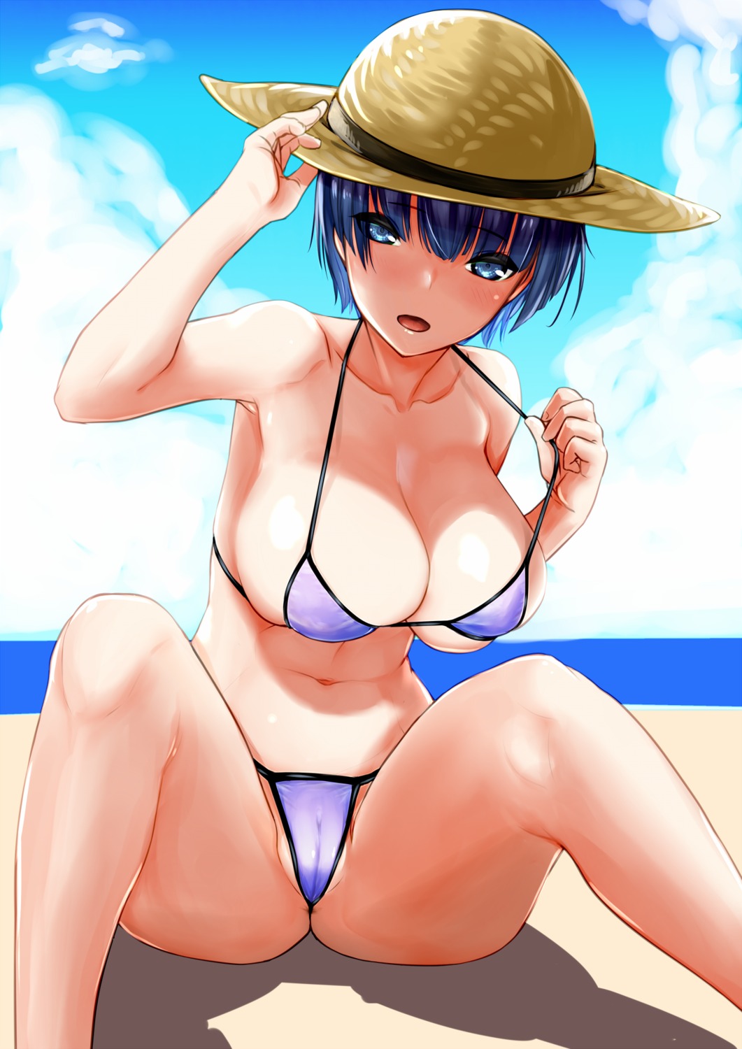 bikini cameltoe senran_kagura swimsuits wantsupanchi!! yozakura_(senran_kagura)