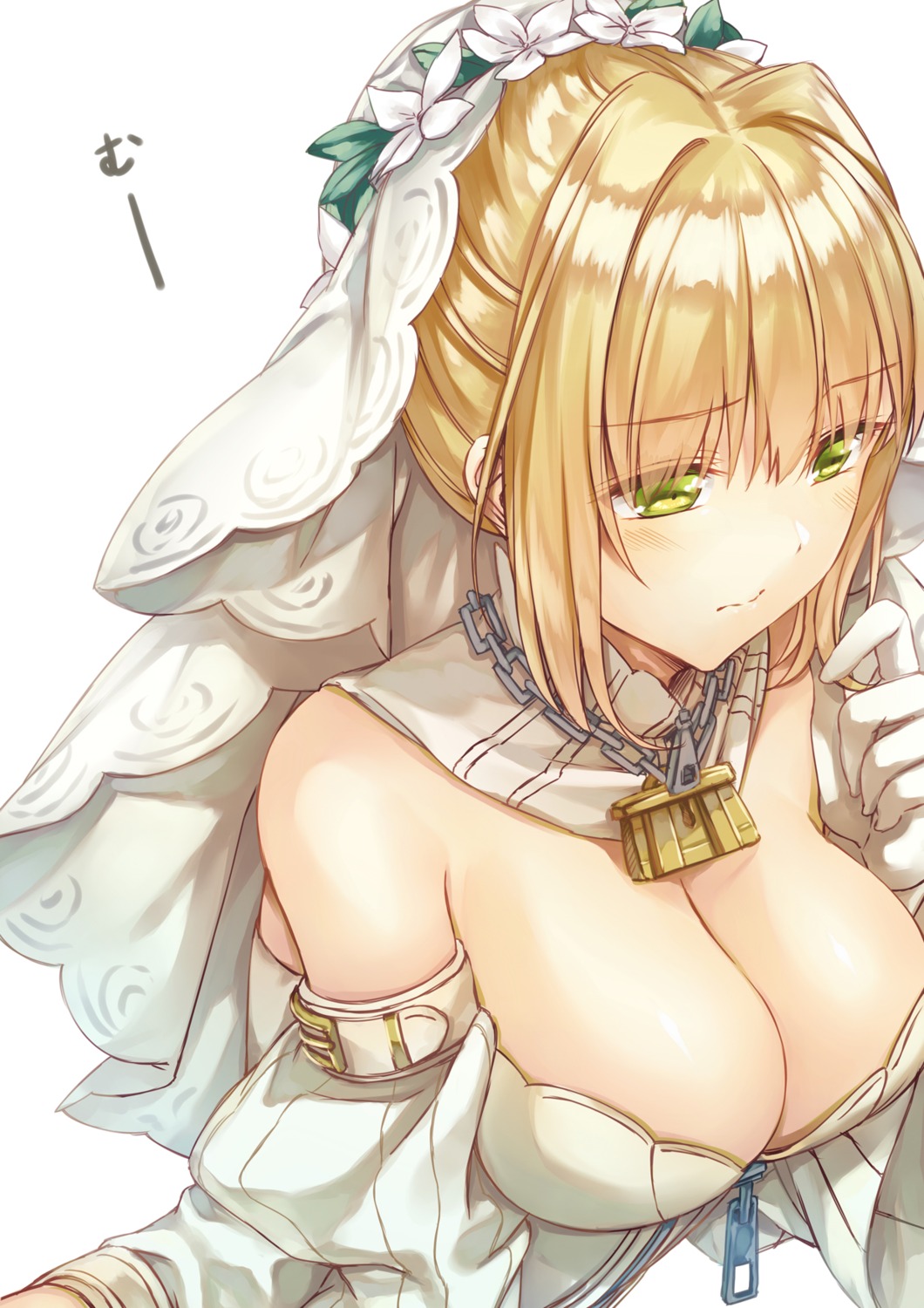 cleavage fate/extra fate/extra_ccc fate/grand_order fate/stay_night saber_bride saber_extra saijou_haruki