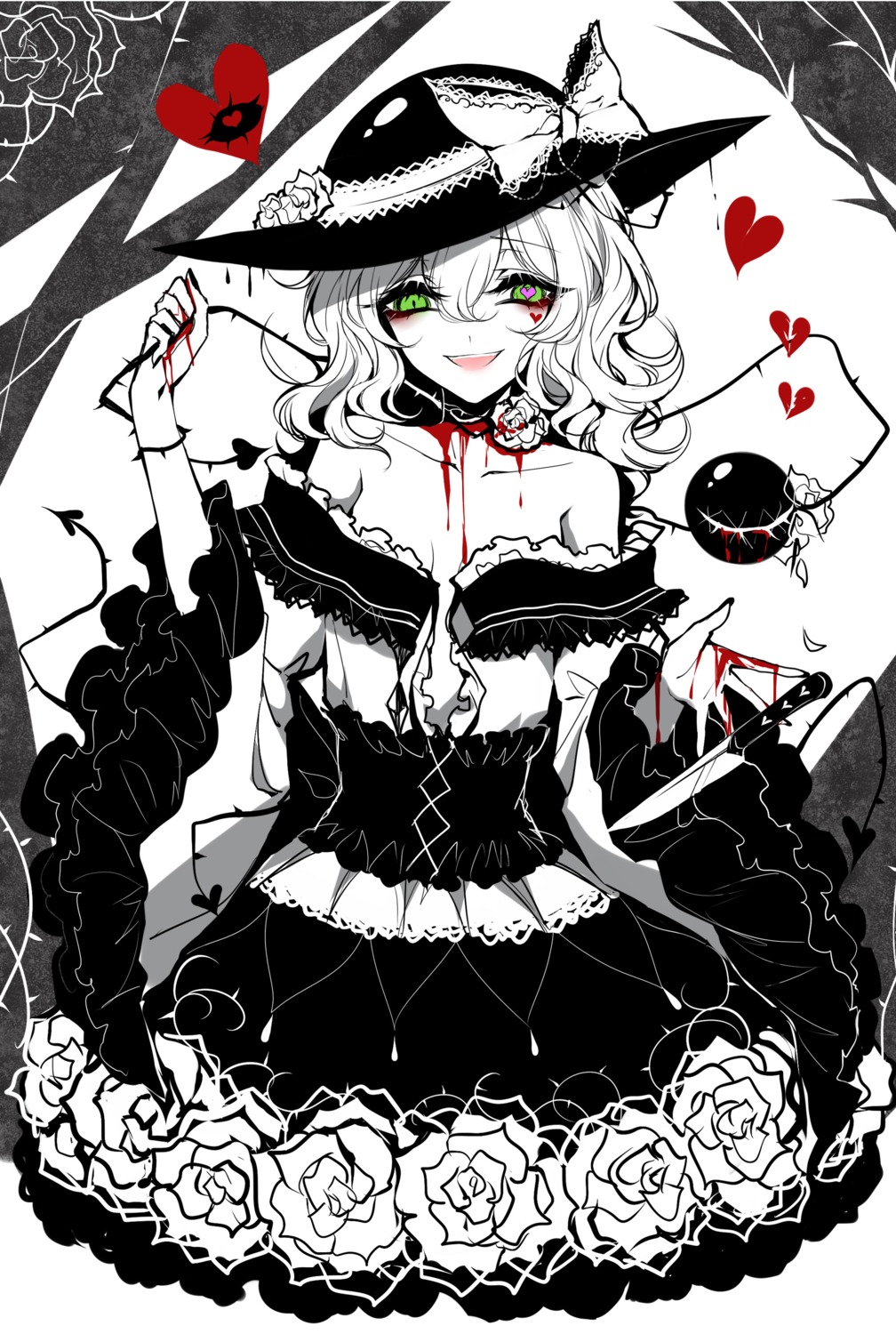 blood dress komeiji_koishi sheya touhou