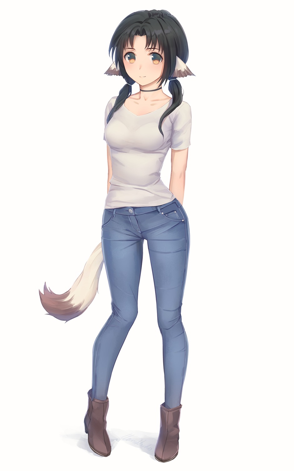 animal_ears eruruu heels miura_naoko tail utawarerumono