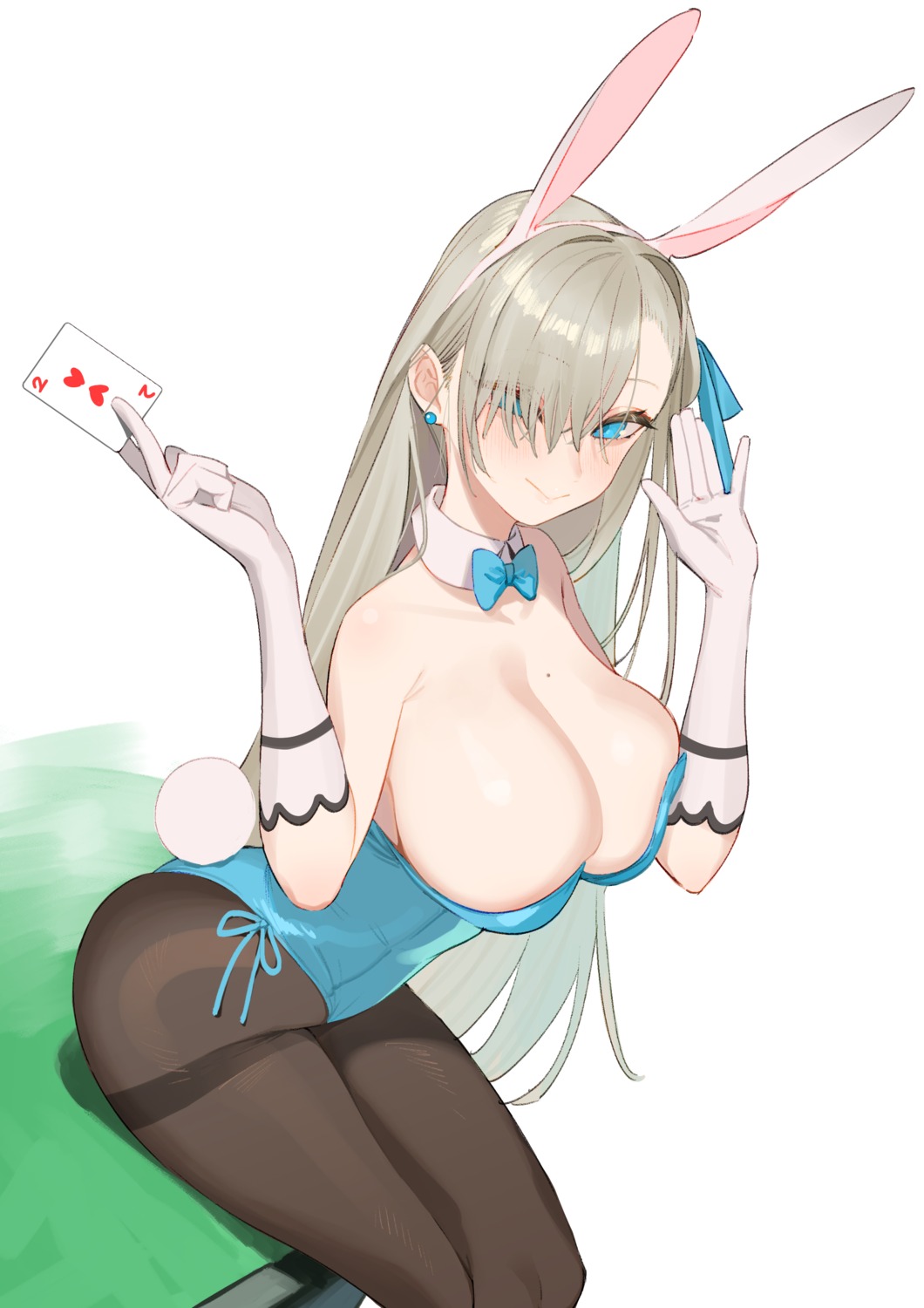 animal_ears blue_archive bunny_ears bunny_girl ichinose_asuna juz pantyhose tail