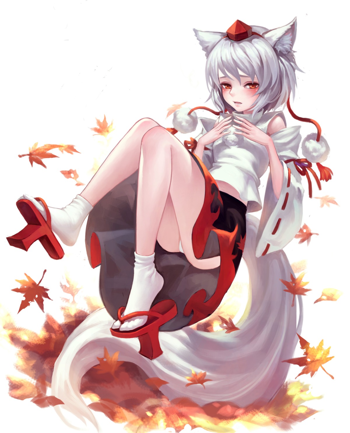 animal_ears inubashiri_momiji pantsu tail touhou zengxianxin