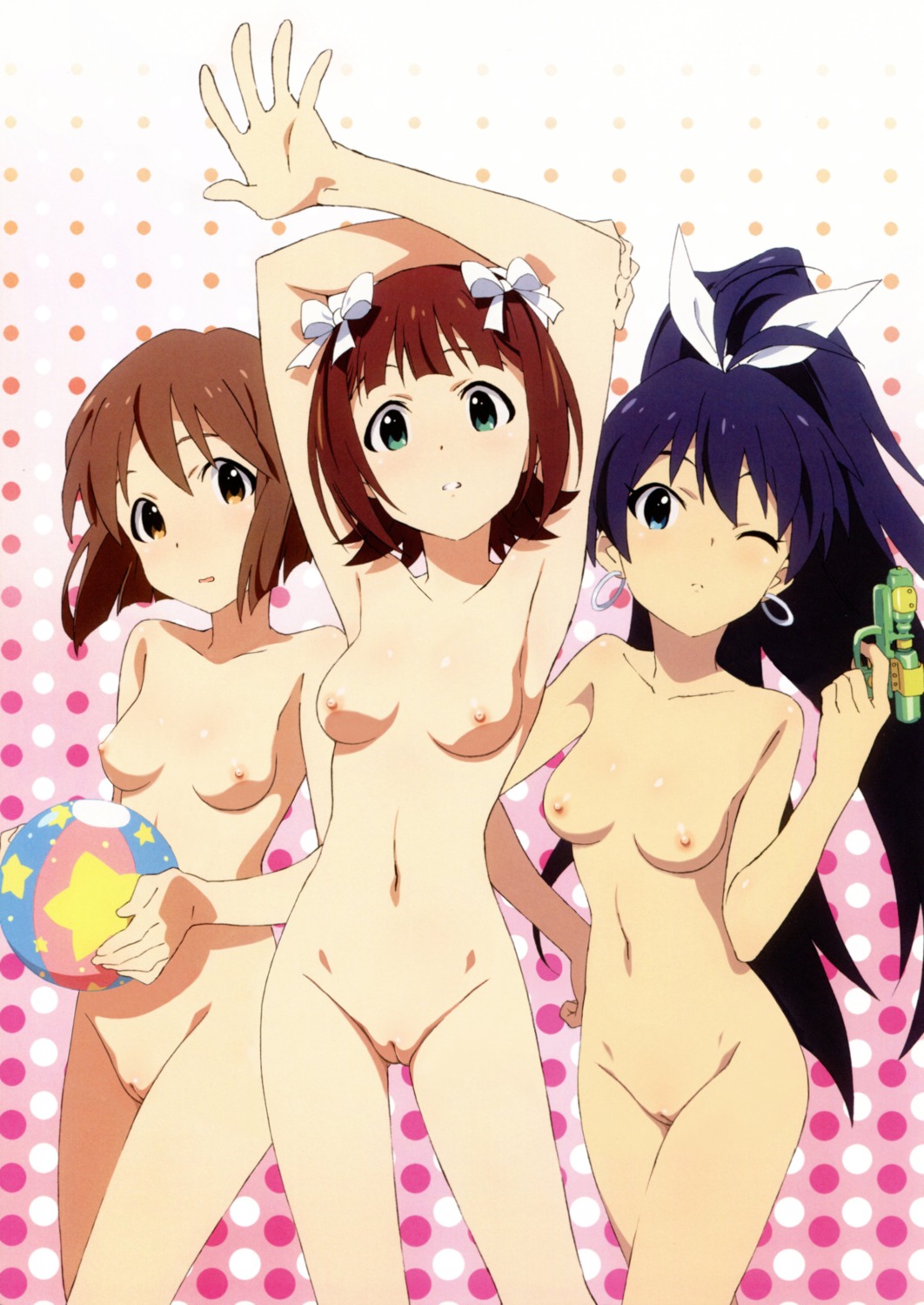 amami_haruka ganaha_hibiki hagiwara_yukiho naked nipples photoshop pussy the_idolm@ster toba_yousuke uncensored
