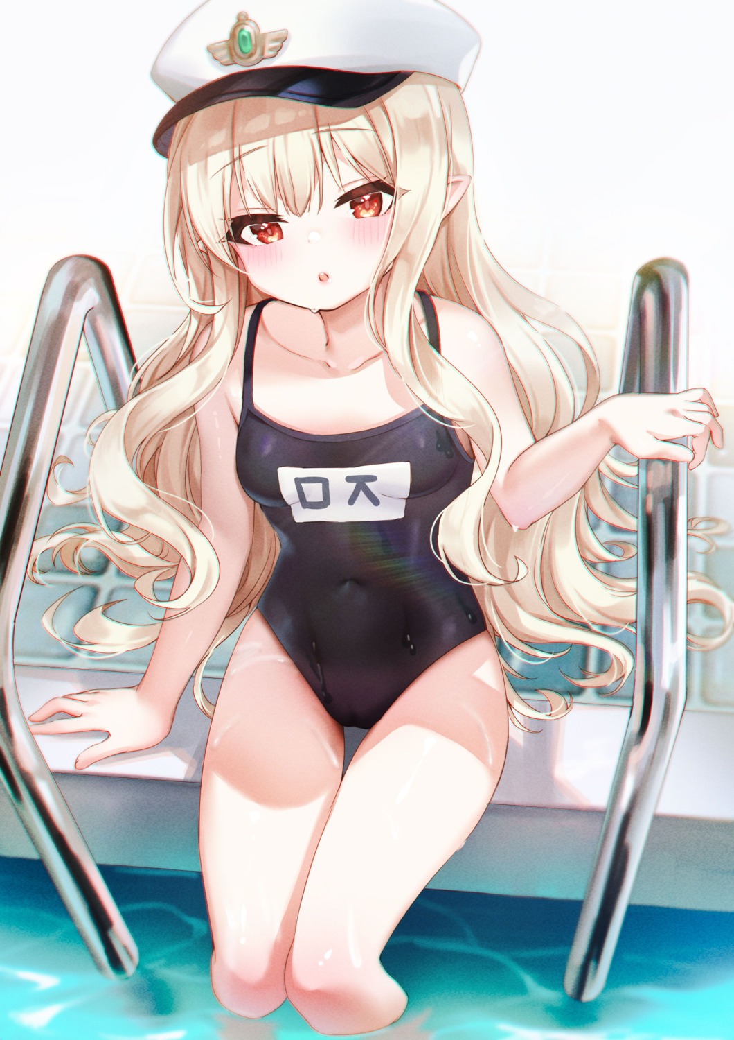 picter pointy_ears school_swimsuit swimsuits wet