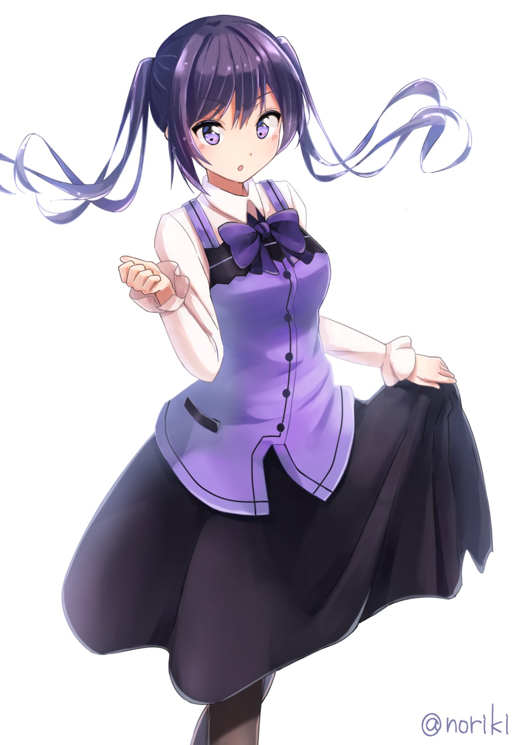 gochuumon_wa_usagi_desu_ka? honorikiti pantyhose skirt_lift tedeza_rize waitress