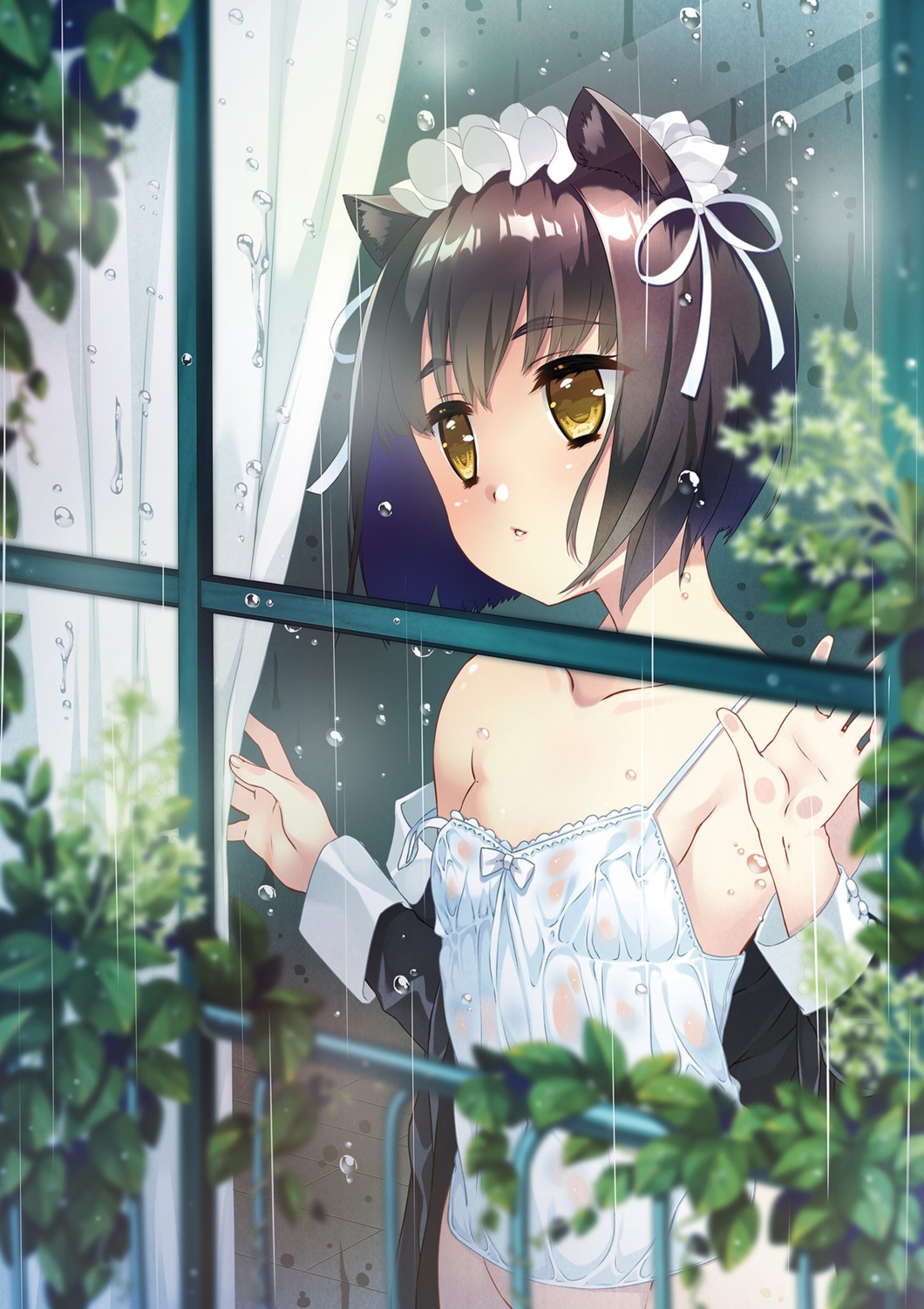 animal_ears katagiri_hinata nekomimi wet_clothes