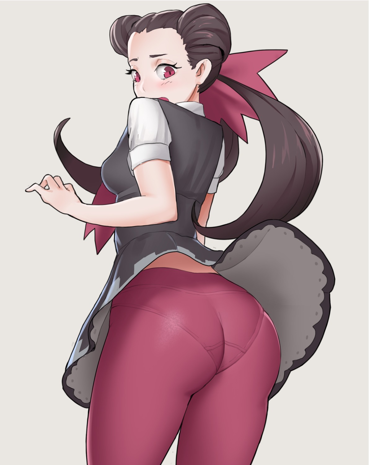 ass dress pantsu pantyhose pokemon skirt_lift tenguro tsutsuji_(pokemon)