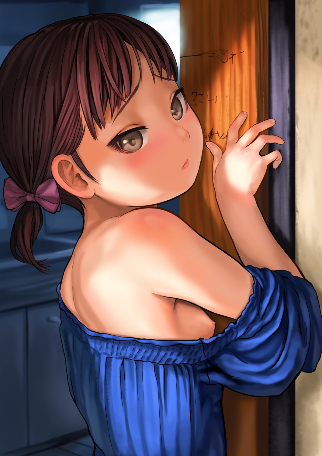 breasts inashishi loli nipples no_bra open_shirt