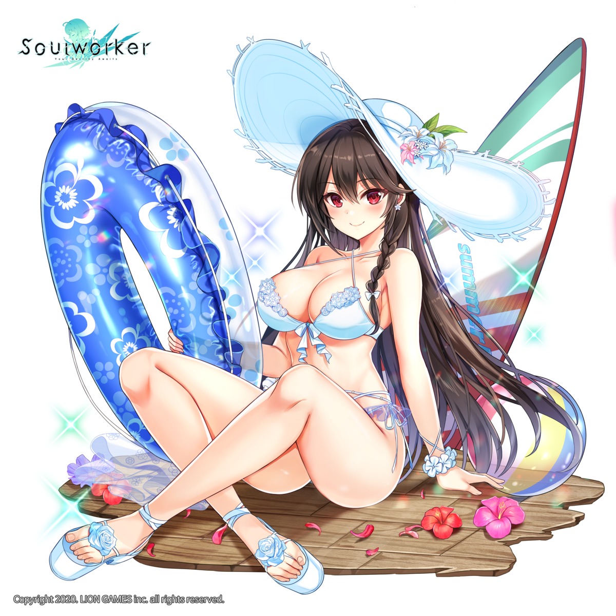 bikini cleavage heels maett soul_worker swimsuits