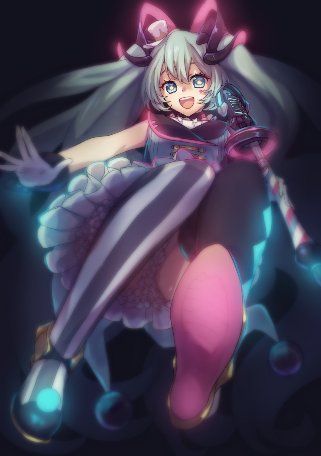 bloomers hatsune_miku magical_mirai oumi_sanaka skirt_lift thighhighs vocaloid