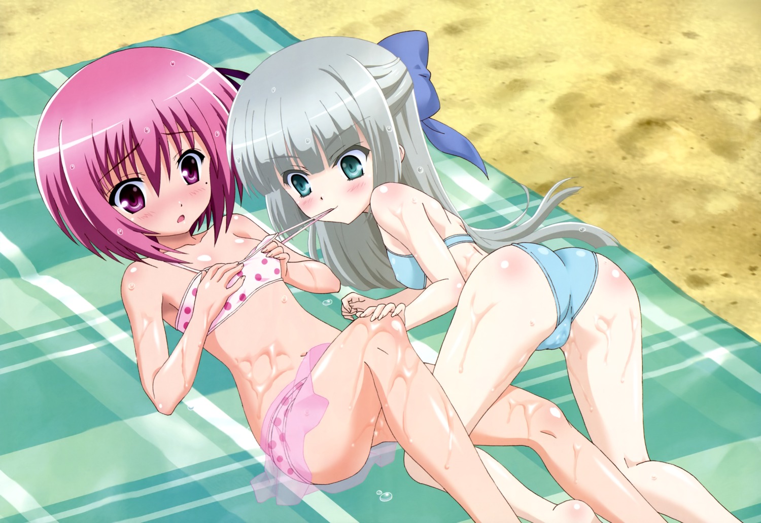 bikini erect_nipples kawai_jun loli mimi_balguerie minato_tomoka ro-kyu-bu! swimsuits