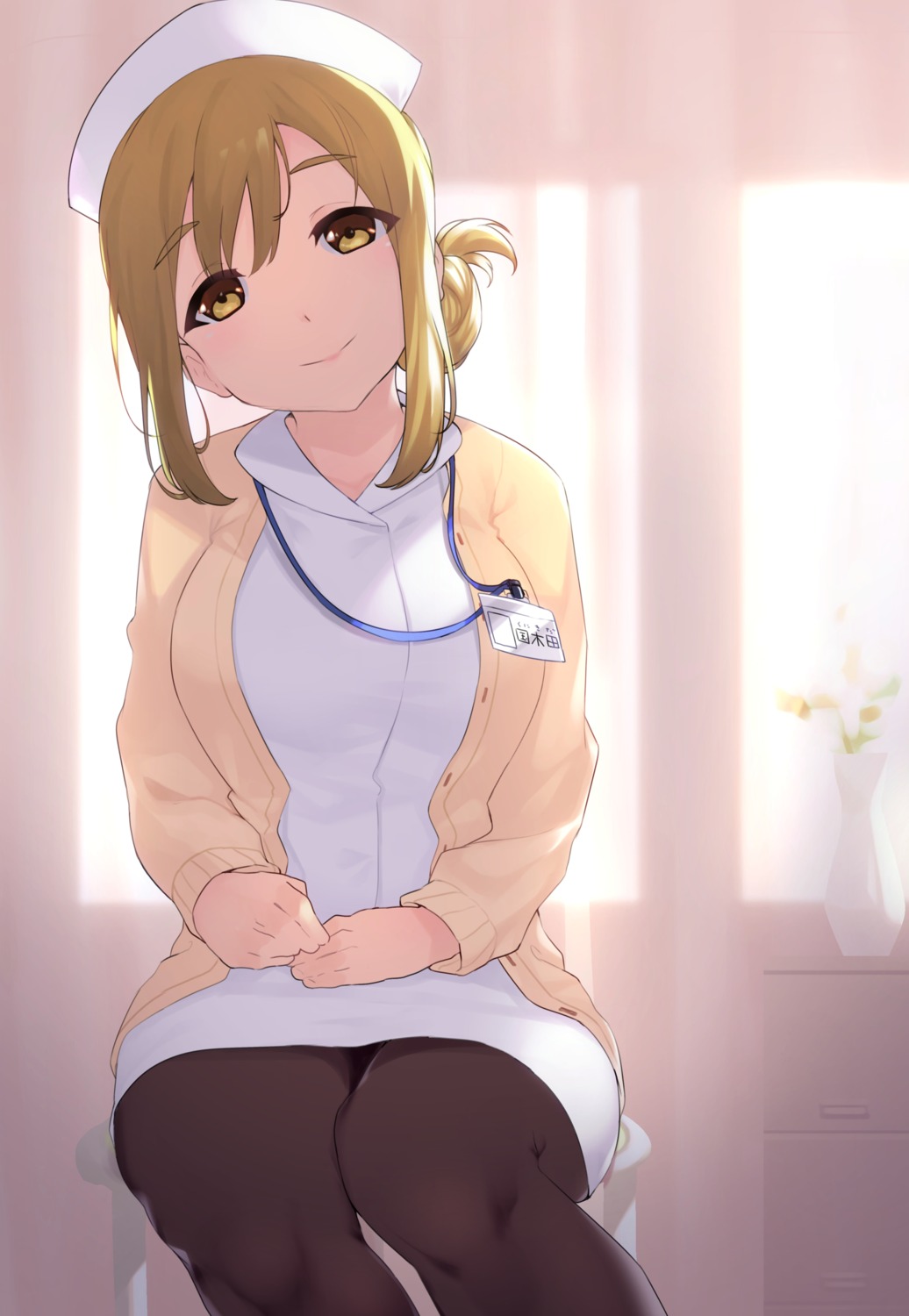 kunikida_hanamaru love_live!_sunshine!! nurse pantyhose sweater yamaori_(yamaorimon)