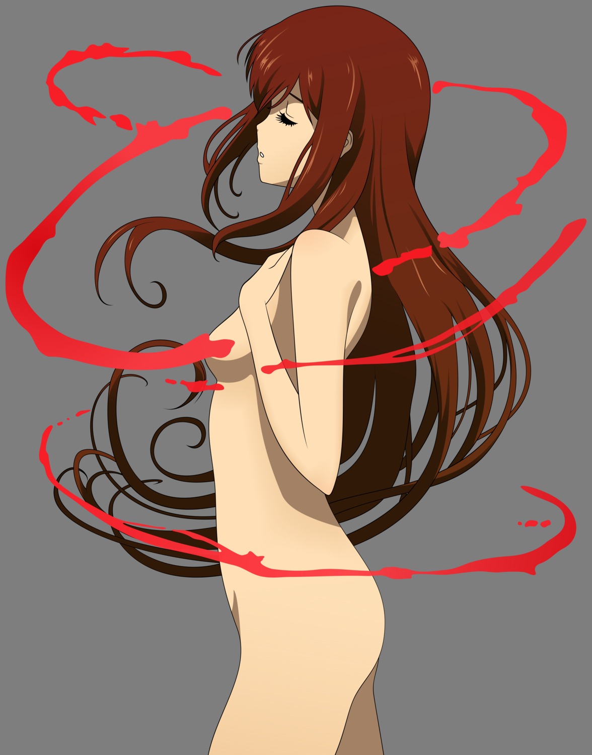 censored makise_kurisu naked steins;gate steins;gate_0 transparent_png vector_trace