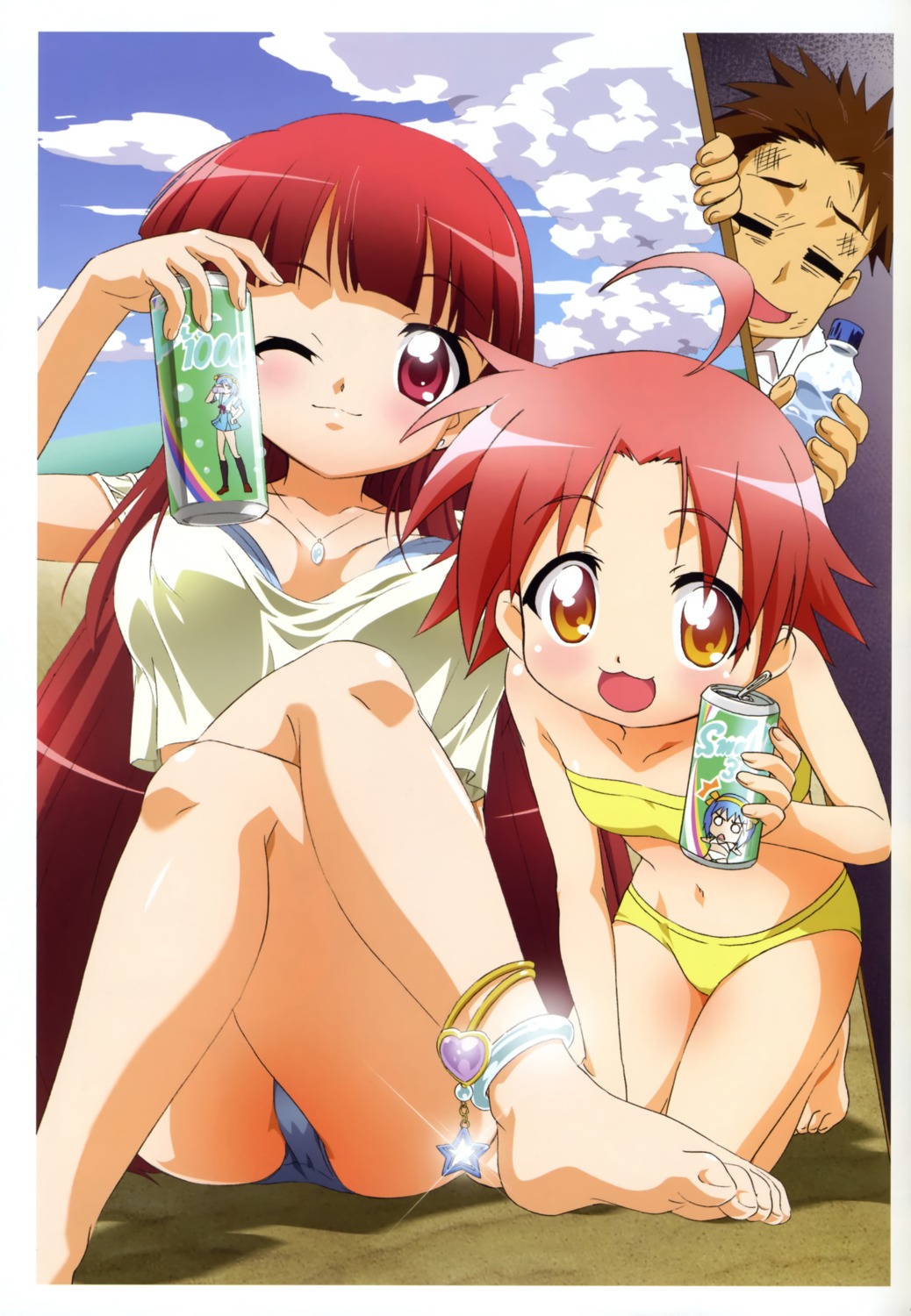 bikini gotou_yuuko kawarajima_koh kogami_akira lucky_star shiraishi_minoru swimsuits