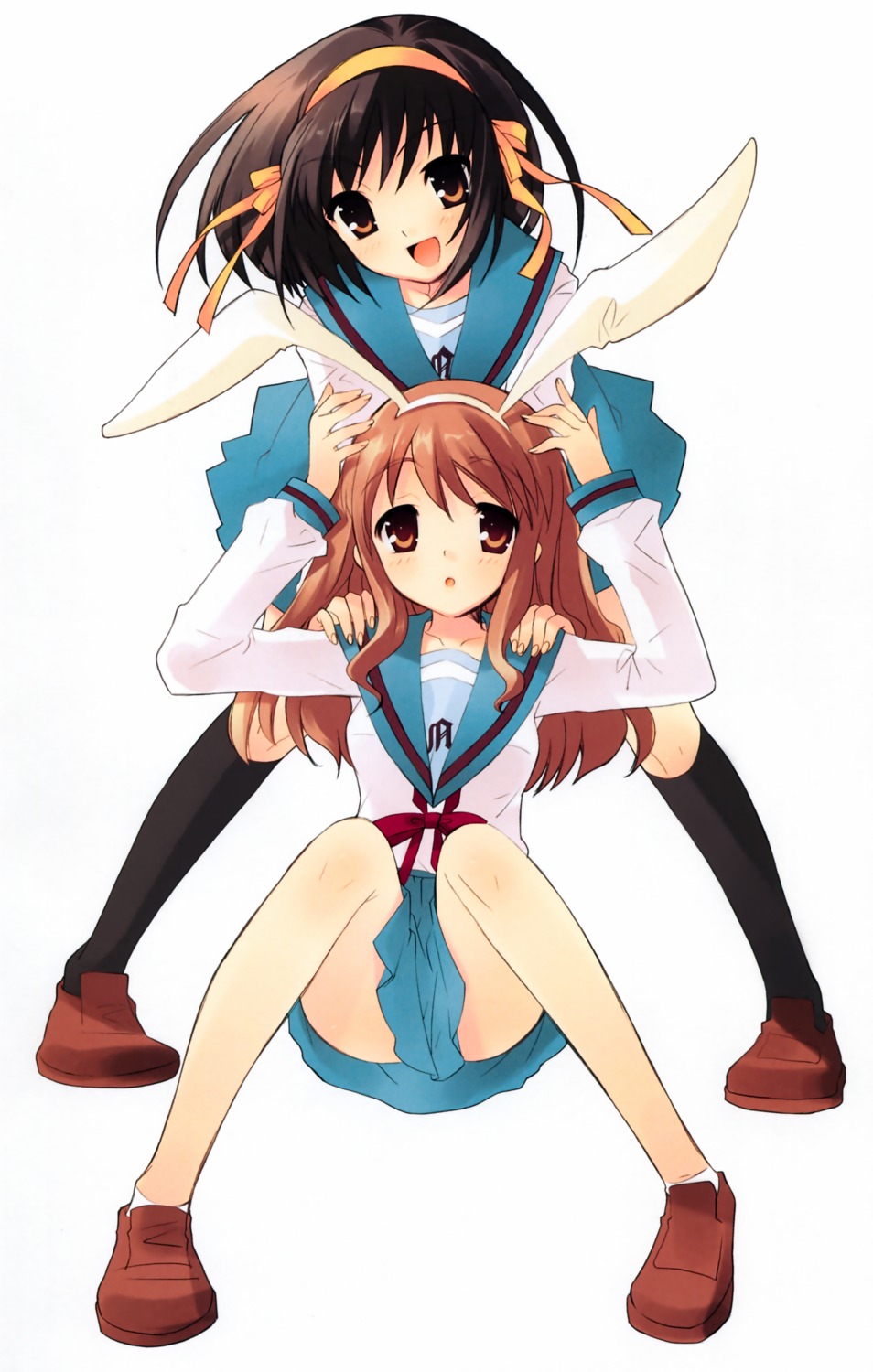 animal_ears asahina_mikuru bunny_ears ito_noizi seifuku suzumiya_haruhi suzumiya_haruhi_no_yuuutsu