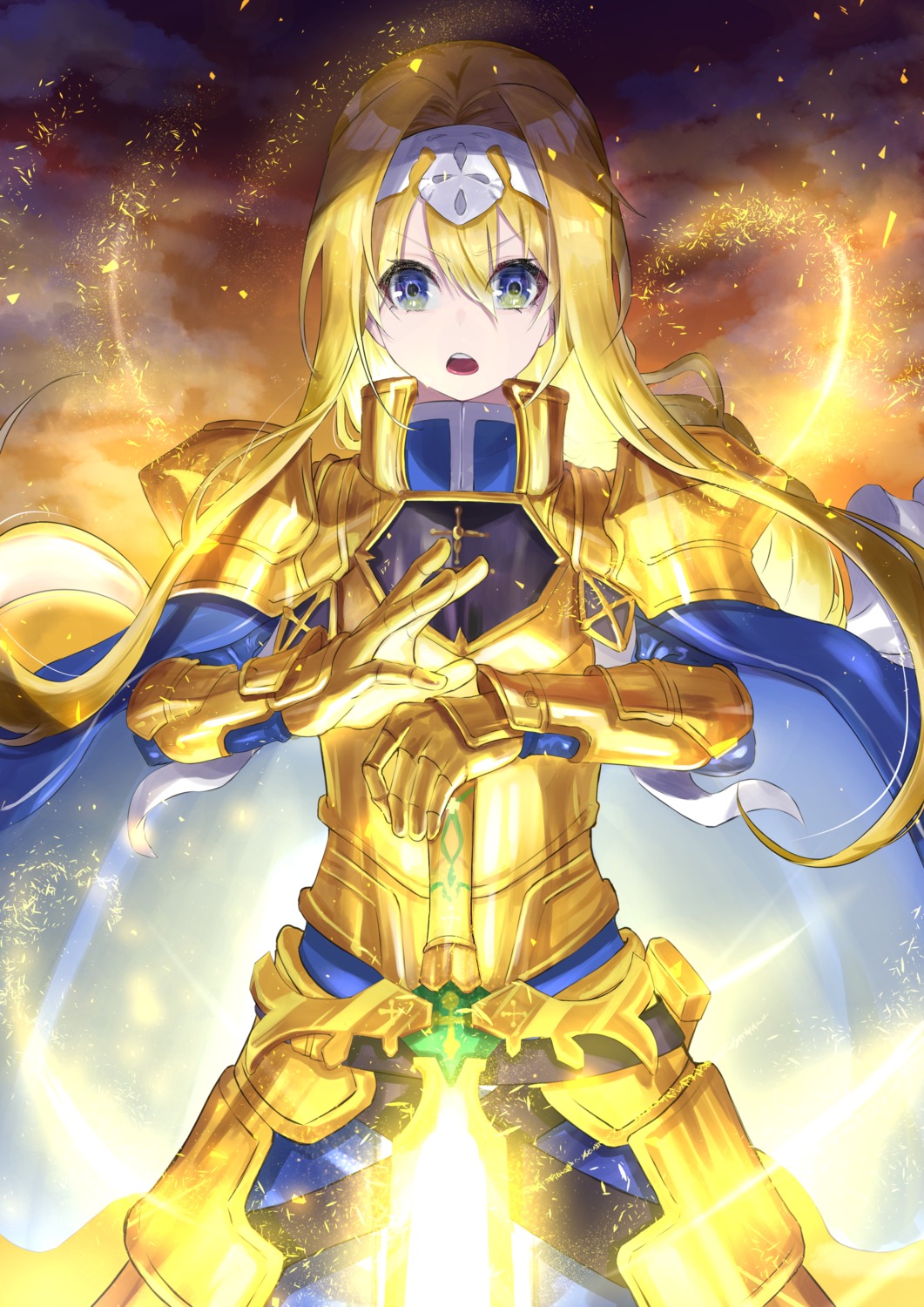 alice_zuberg armor dress r_(ryo) sword sword_art_online sword_art_online_alicization