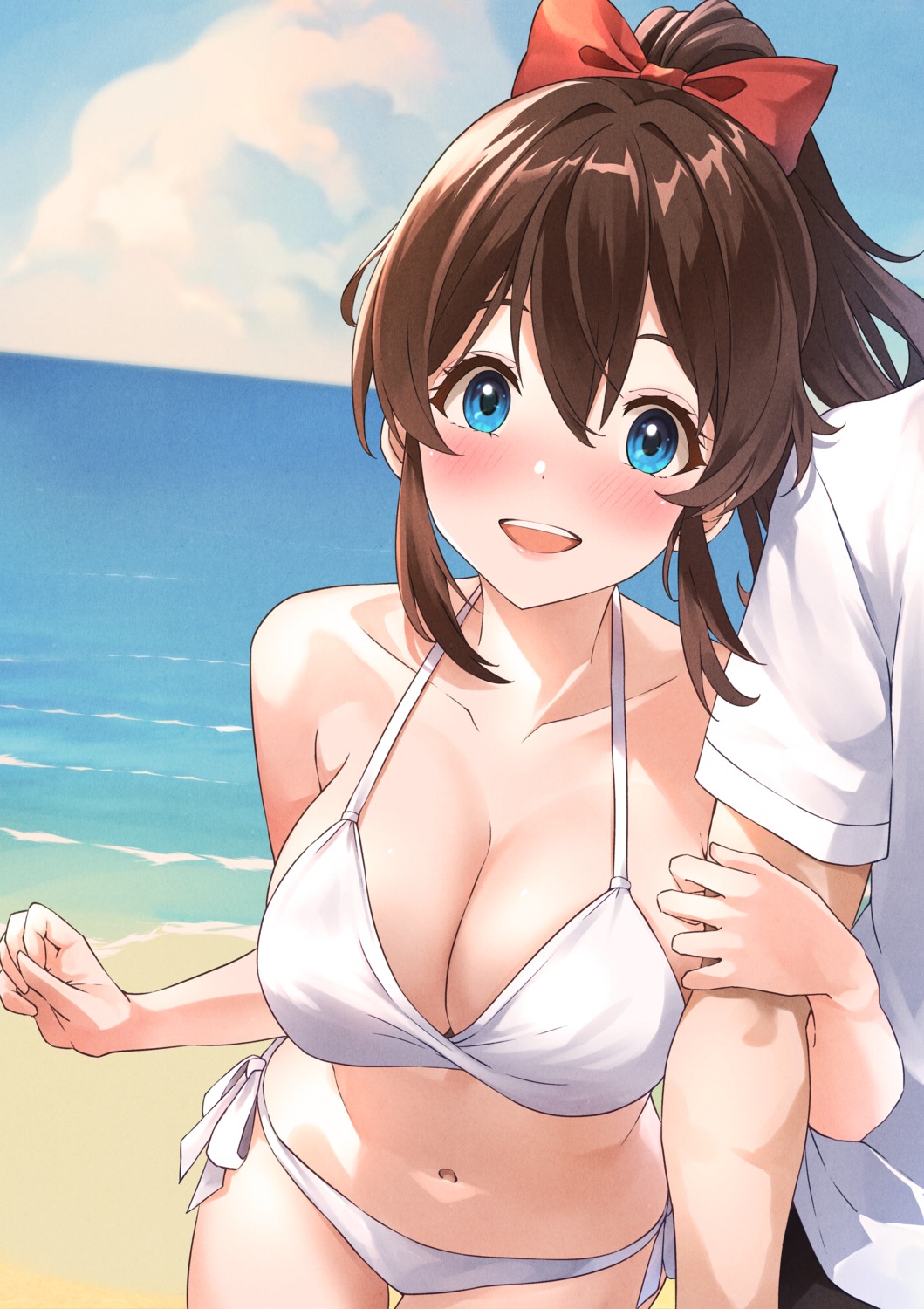 b1ack bikini satake_minako swimsuits the_idolm@ster the_idolm@ster_million_live!