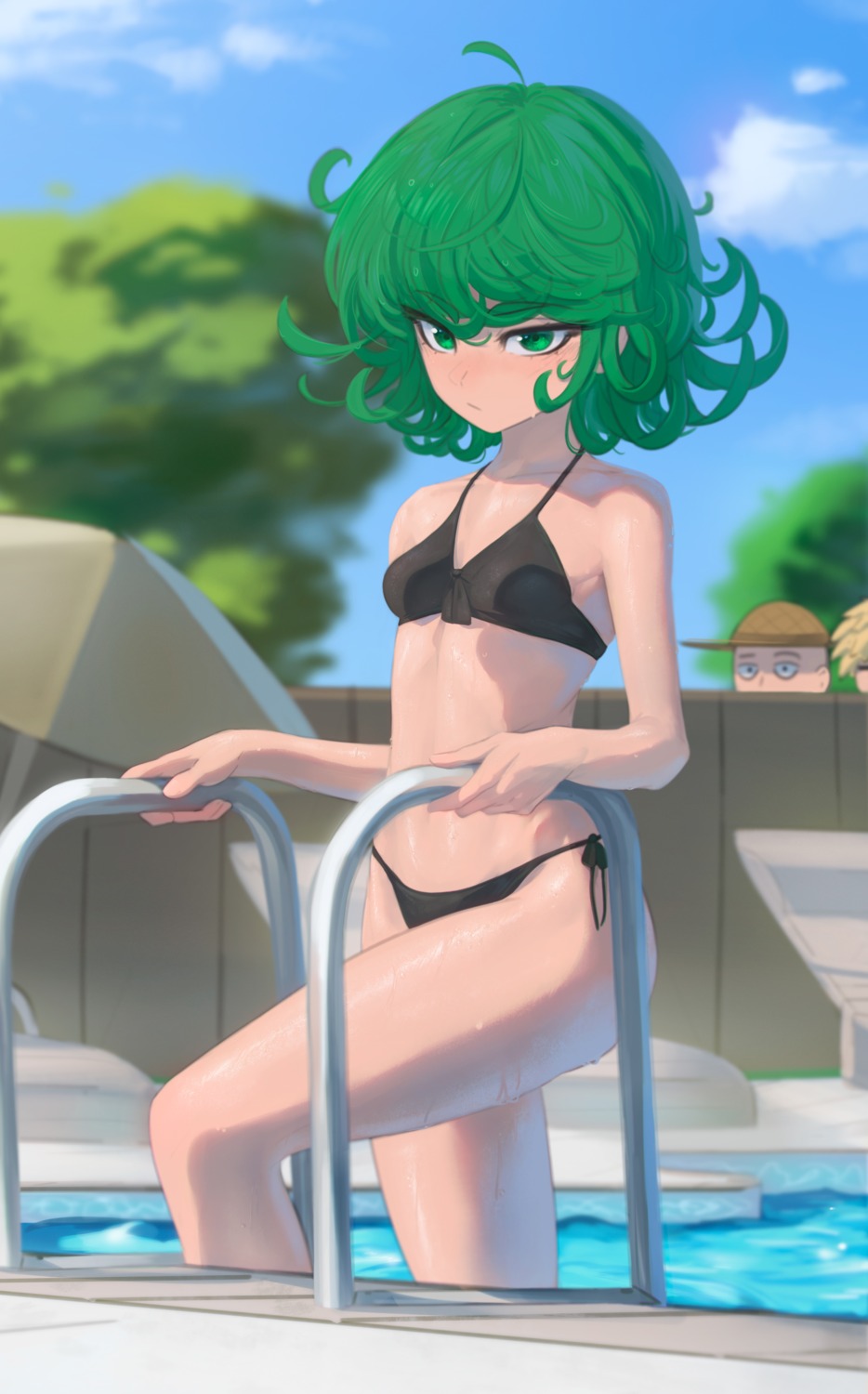 anonimous31 bikini one_punch_man swimsuits tatsumaki_(one_punch_man) wet