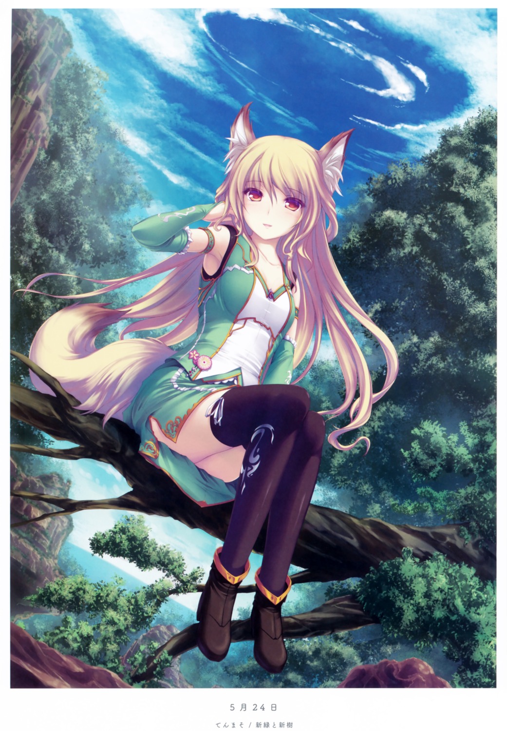 animal_ears heels tail tenmaso thighhighs